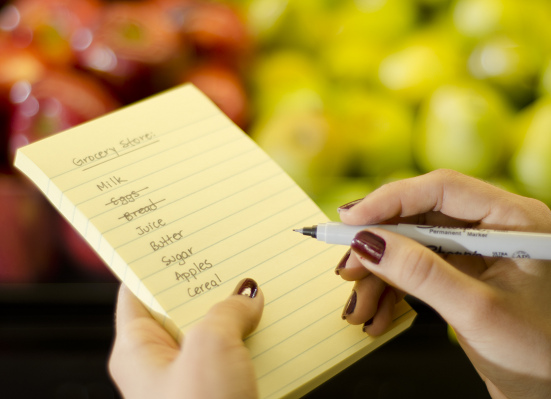 Customizable shopping list at Vinckier Foods
