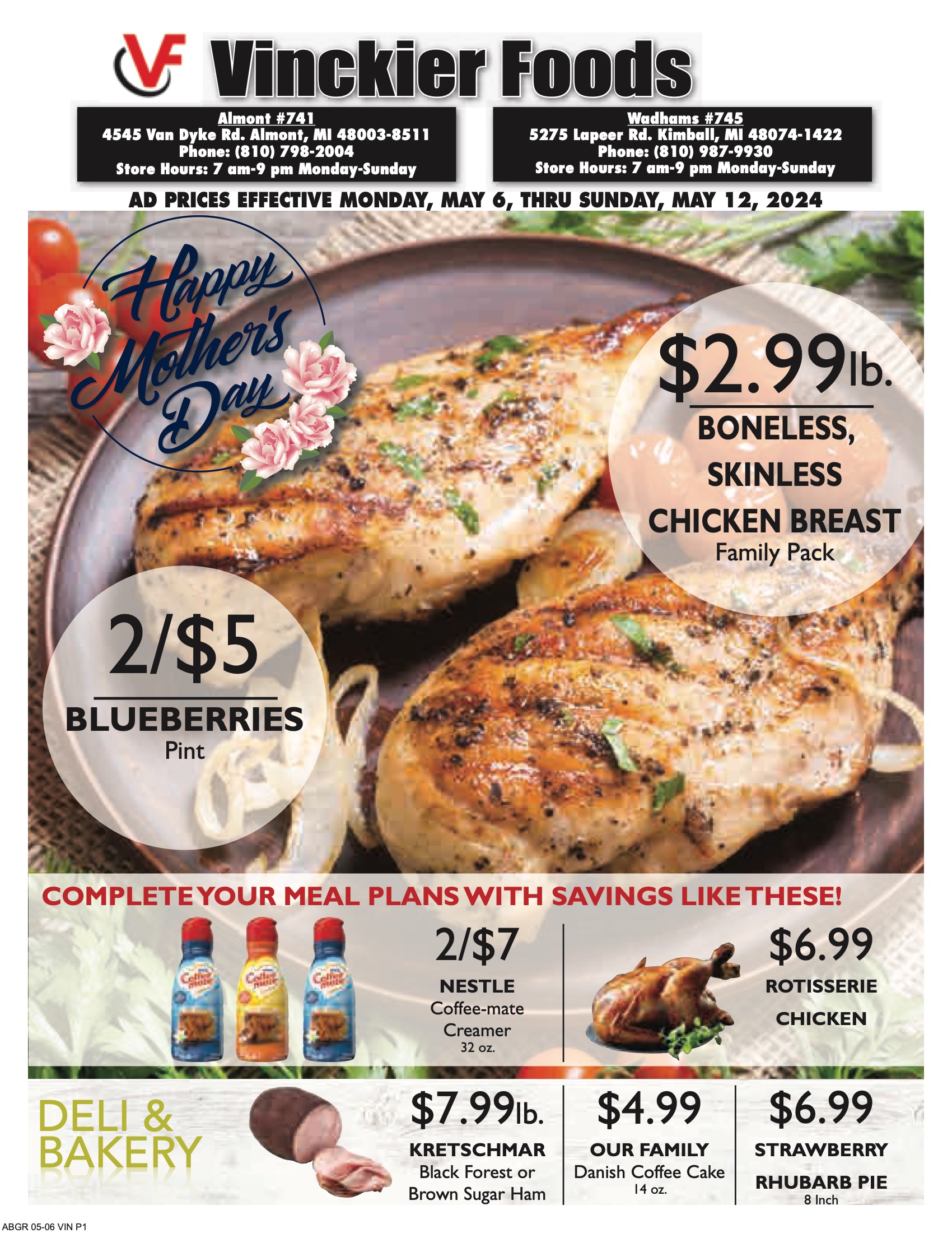 Weekly ad circular for Vinckier Foods